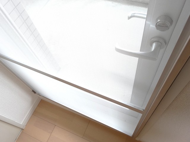 西向きバルコニーへの扉