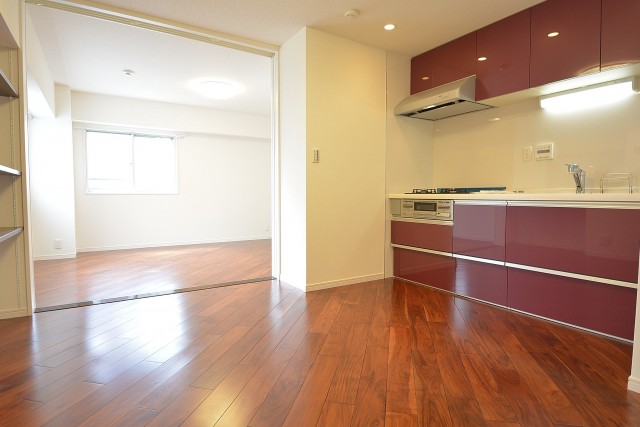 南平台マンション　ダイニングキッチン+洋室