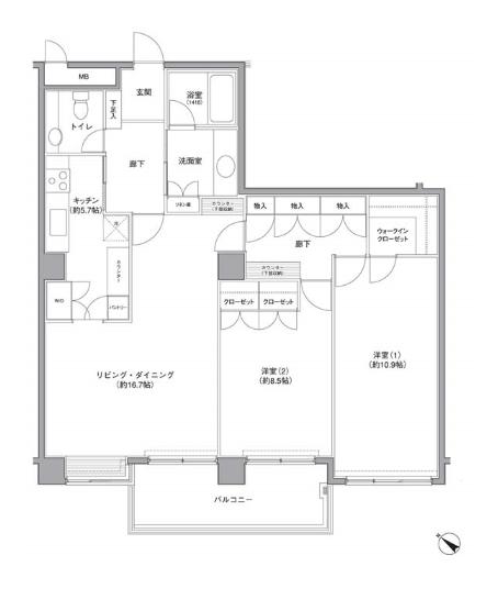 エステージ上野毛　間取り