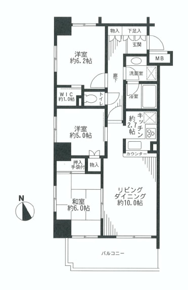 藤和シティホームズ西早稲田　間取り