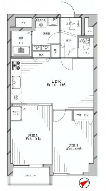 ライオンズマンション駒込第2　間取り