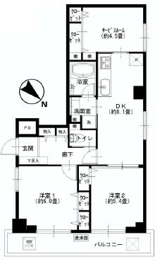 セブンスターマンション東山　2SDK　間取り。