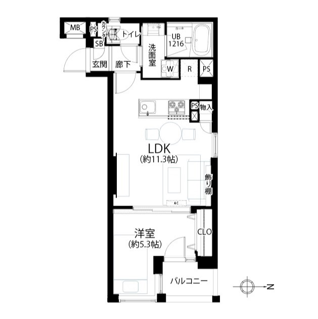 菱和パレス西麻布　間取り図