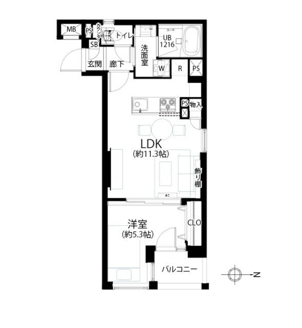 菱和パレス西麻布　間取り図