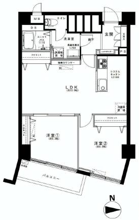 ライオンズマンション駒沢　間取り