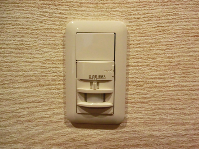 牛込中央マンション　玄関には人感センサー