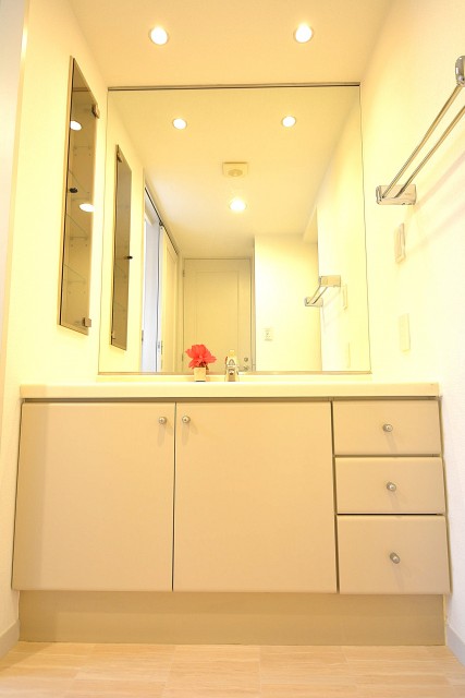 1枚鏡の洗面化粧台