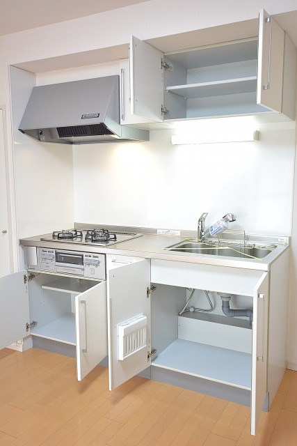 3口コンロのシステムキッチン