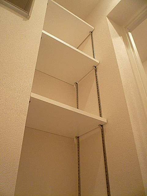 麻布狸穴ナショナルコート　洗濯置き場隣にある収納です。