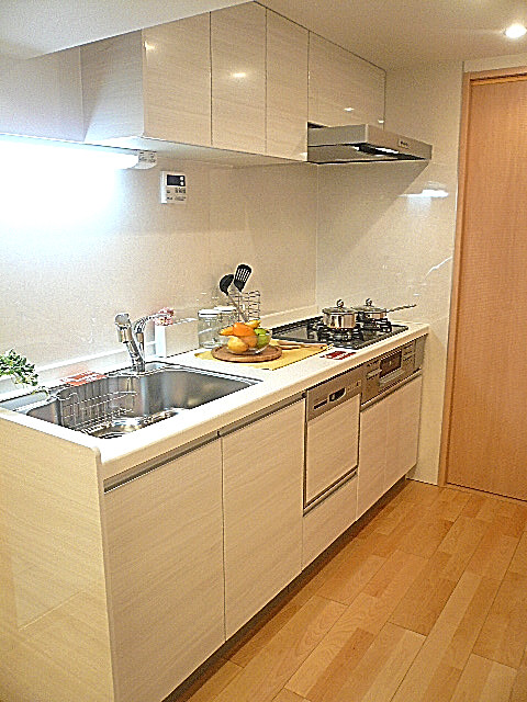 セブンスターマンション東山　食器洗浄機付きシステムキッチン。