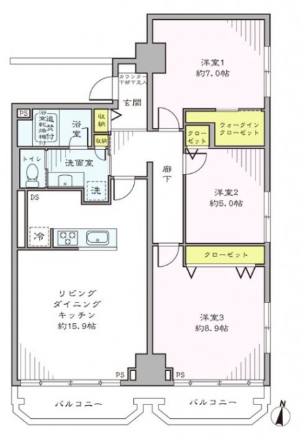マンション都立大間取り403