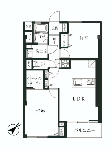 祐天寺第2コーポラス　間取り