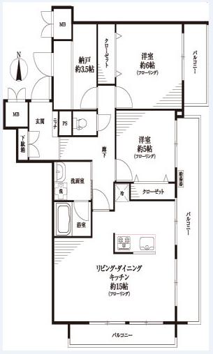 ダイアパレス御苑前　間取り