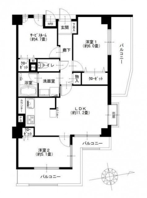 ライオンズマンション北千束　間取り