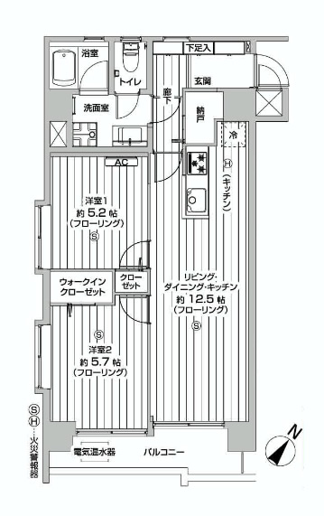 薬王寺ニューハイツ　間取り