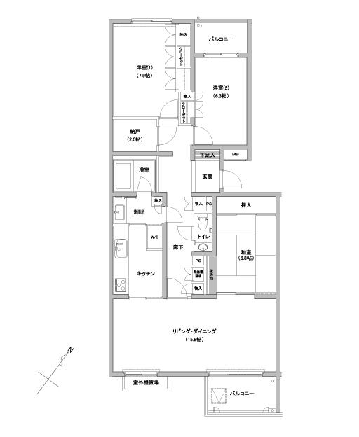 m1メゾンセゾン落合　間取り