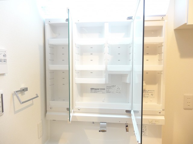 ディナスカーラ新宿　3面鏡の裏は一面収納