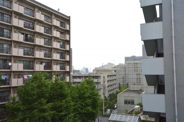 東向きバルコニーからの眺望