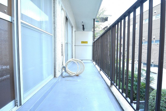 西向きのバルコニー