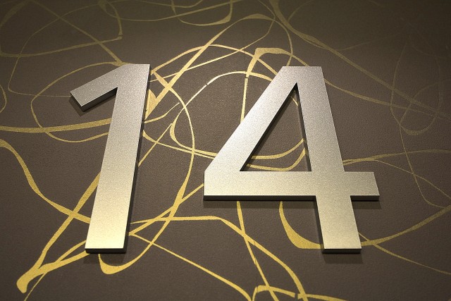 お部屋は14階。