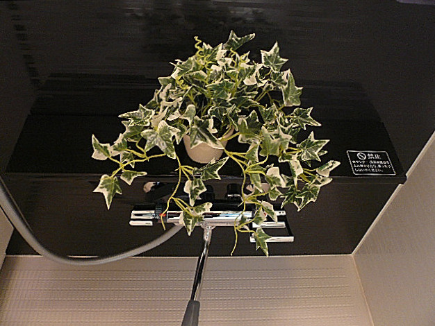 浴室乾燥機付きバスルーム　カウンター