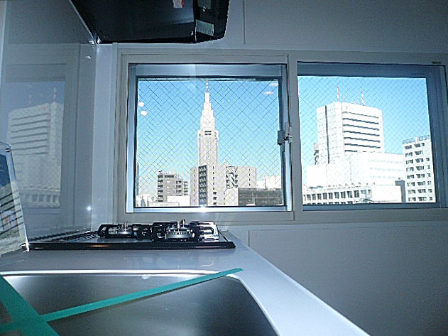 第三宮庭マンション　キッチンからの眺望