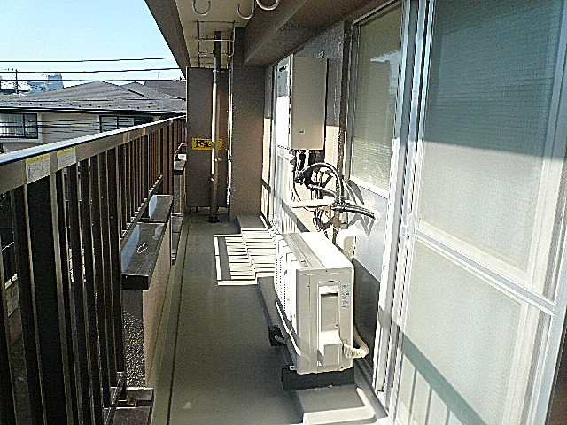 南向きのバルコニー