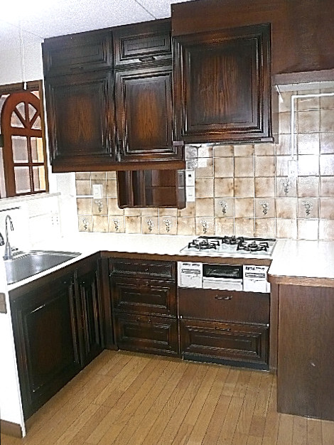 麻布網代マンション　コの字型キッチン