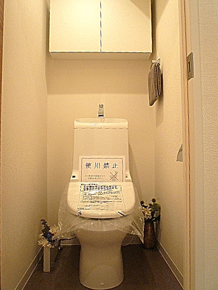 トーア新富マンション　ウォシュレット付トイレです。