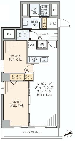 トーア新富マンション　間取り