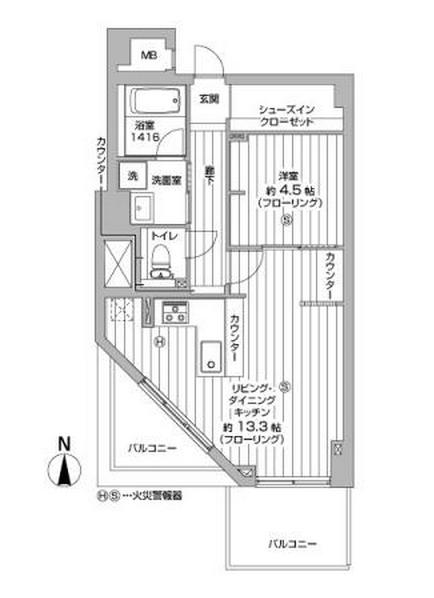 高輪中台マンション　間取り図