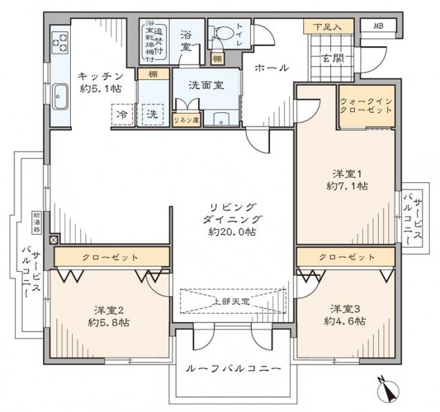 ユーロハイツ成城南　間取り