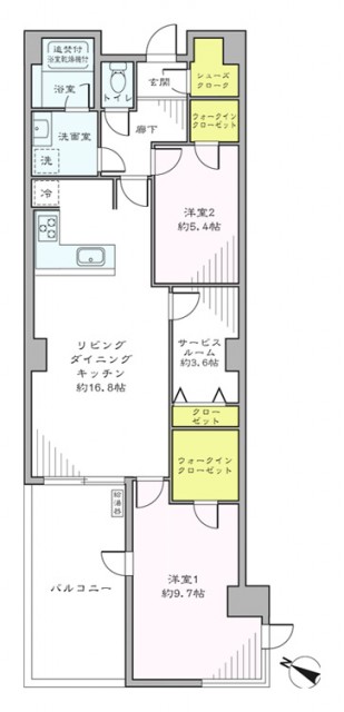 宝生ハイツ　間取り