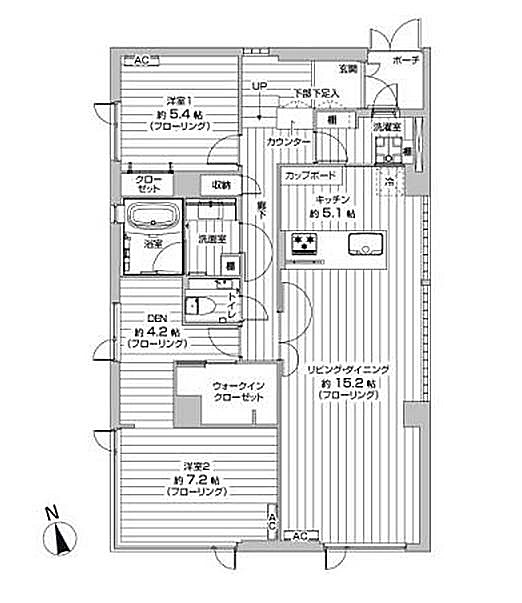 ベルメゾン池田山　間取り