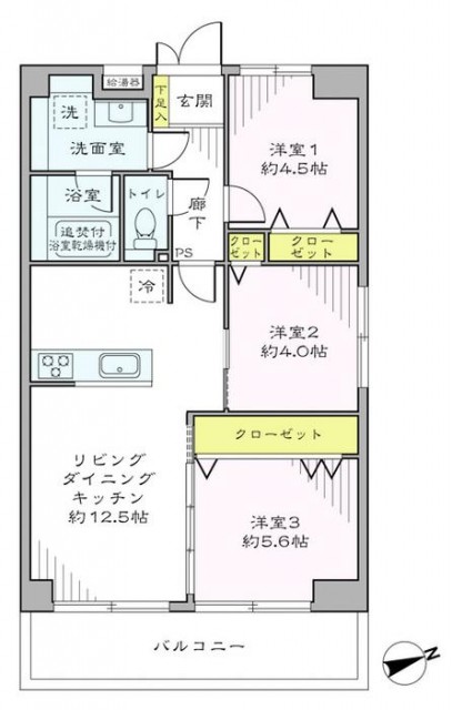 田町スカイハイツ　間取り図101