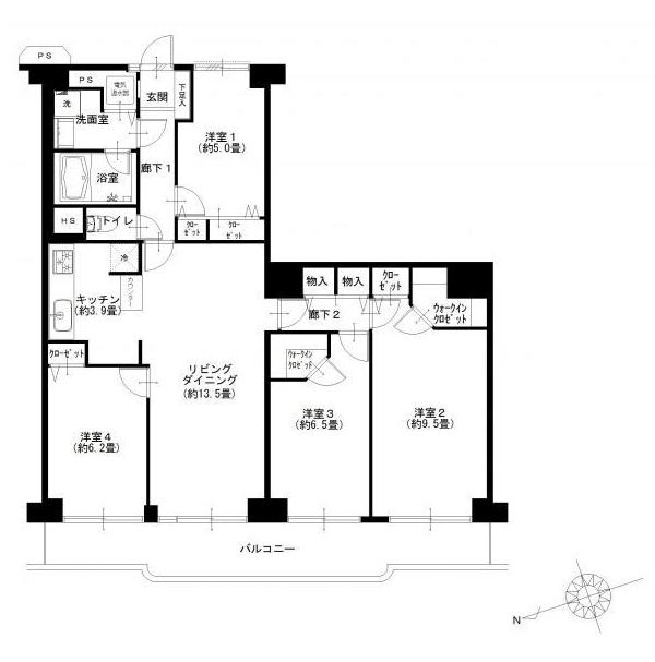 東品川公園スカイハイツ　間取り