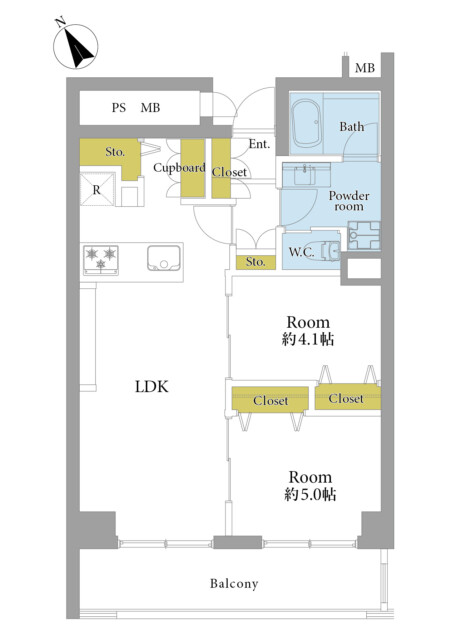 サンファミール西早稲田　間取り図