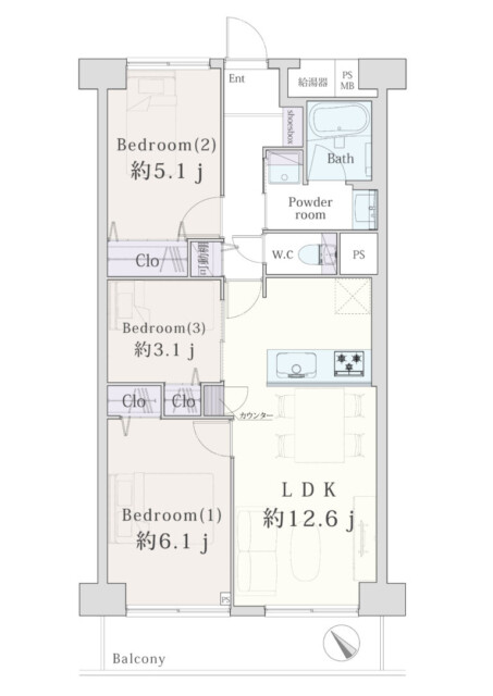 サンファミール西早稲田　間取り図