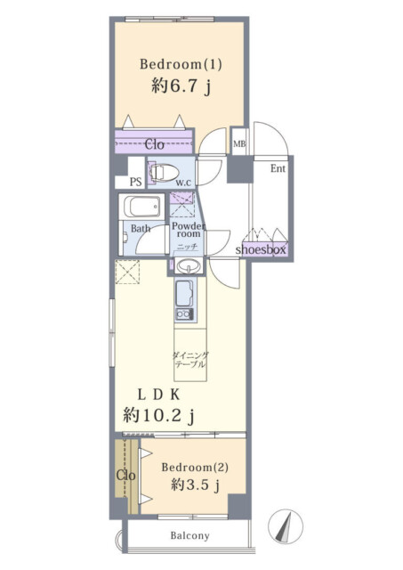 ライオンズマンション柿の木坂　間取り図