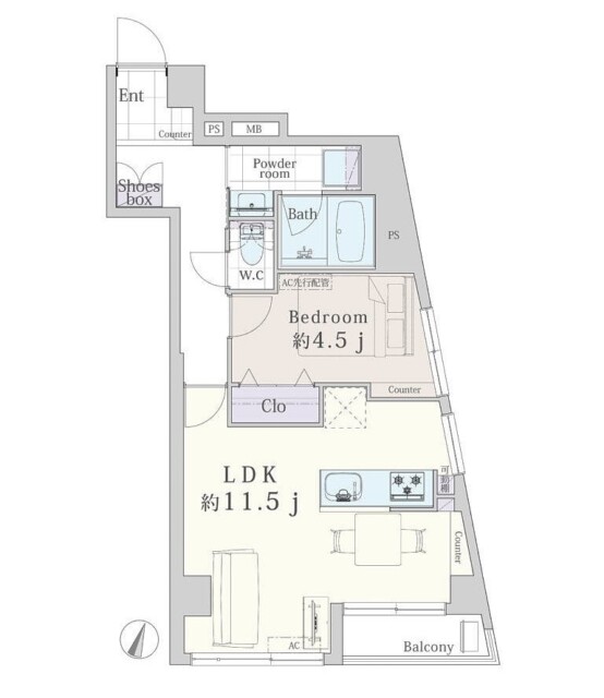 ライオンズマンション柿の木坂　間取り図