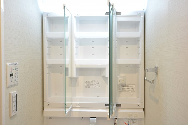 ハイツ日本橋中洲　3面鏡の裏は一面収納♪