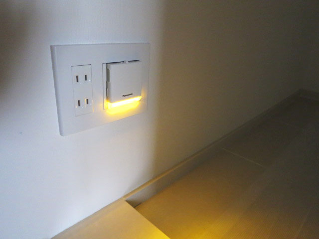 玄関足元にはフットライト