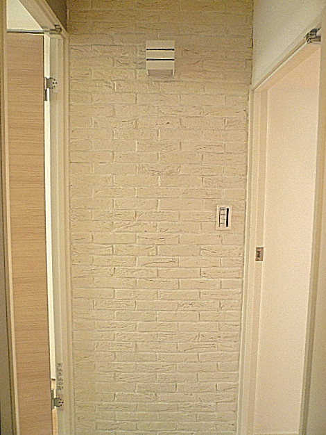 おしゃれなレンガタイルのアクセント壁