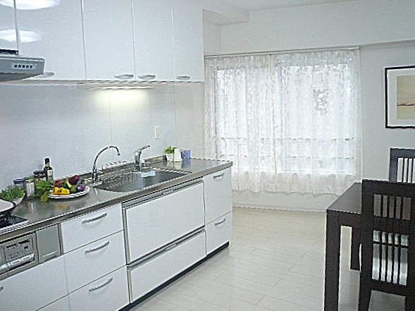 シャンボール柿の木坂　収納充実システムキッチンです。