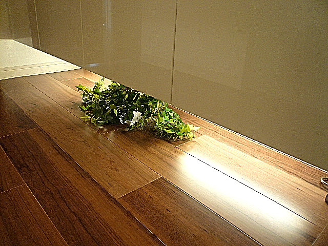 玄関収納下にあるフットライトです。