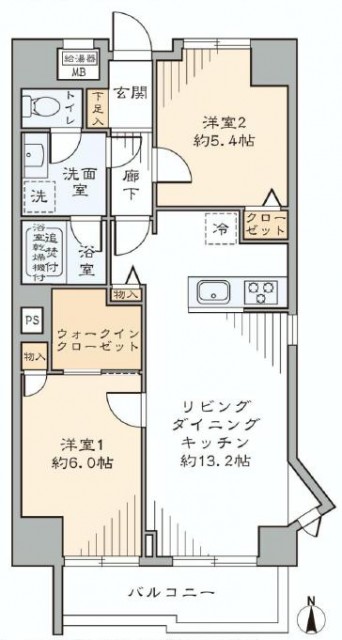 朝日白山マンション　間取り