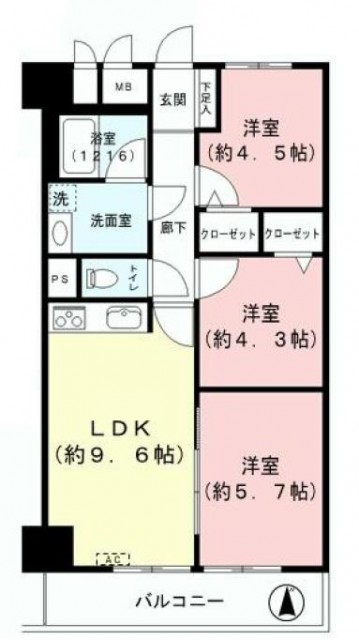 大森パークハイツ　間取り