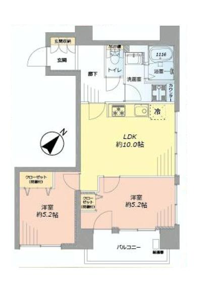 ライオンズマンション駒込第2　3階間取り