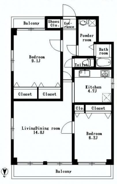 クレール麹町　間取り図