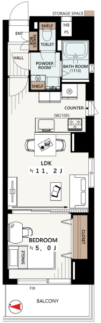 ラヴェンナ高円寺　間取り図